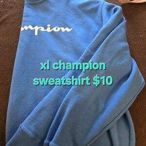 Champion Men's Crewneck Sweater in Blue